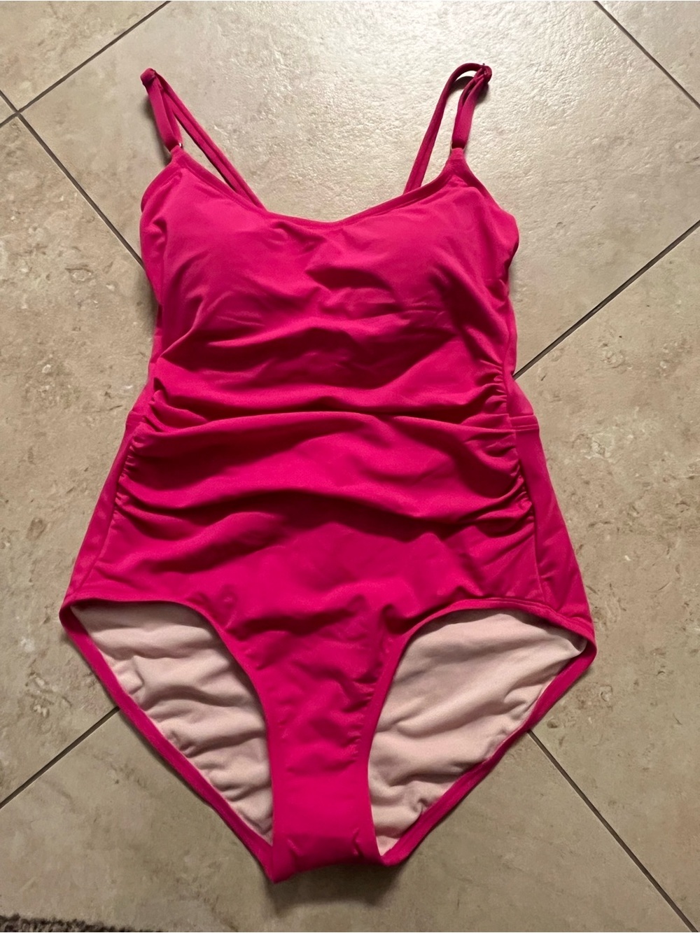 Kona Sol Bright Pink One-Piece Swimsuit